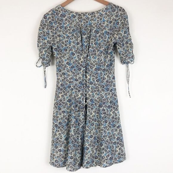 NWT Free People Laced Up Mini Dress in Ivory Combo Size XS - Picture 6 of 8